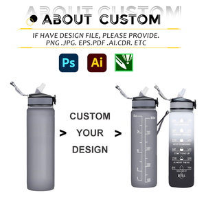 Quà Tặng Sáng Tạo Ngoài Trời Thể Thao Di Động Chai Nước Với Biểu Tượng Tùy Chỉnh Cá Nhân Tùy Chỉnh Nhựa Thể Thao Chai Gradient Cup - Product Image 2