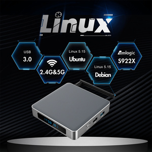 High End Amlogic S922X Hexa Core A73 4GB RAM 8K 4K Digital Signage Player Box Ubuntu Debian 11 Smart Linux TV Box - Product Image 2