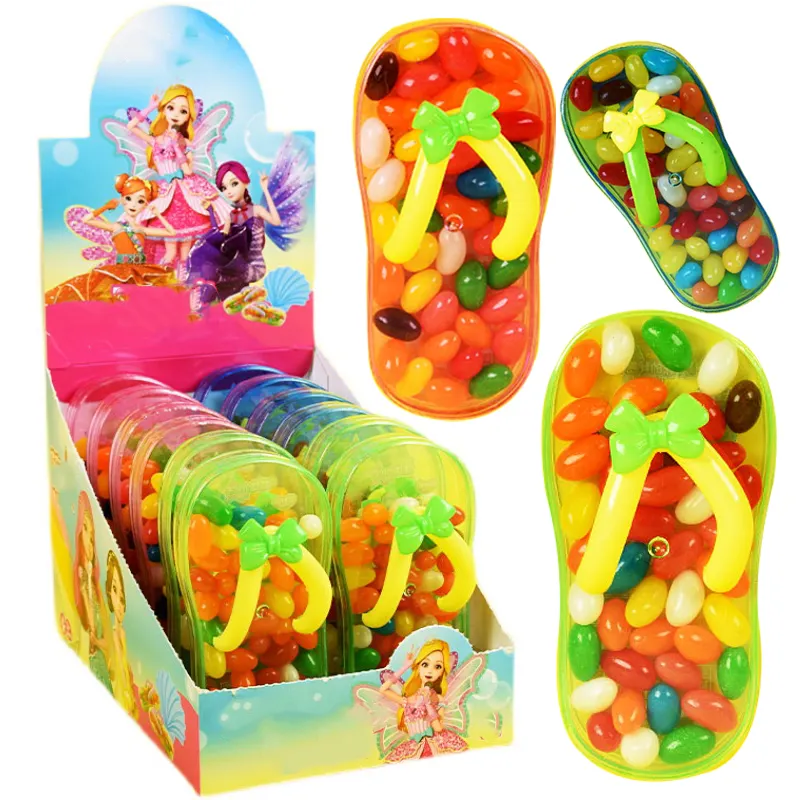 حلوى على شكل شبشب من مصنع الحلوى بالجملة خليط من حلوى الفاكهة والفاصوليا اللطيفة للأطفال