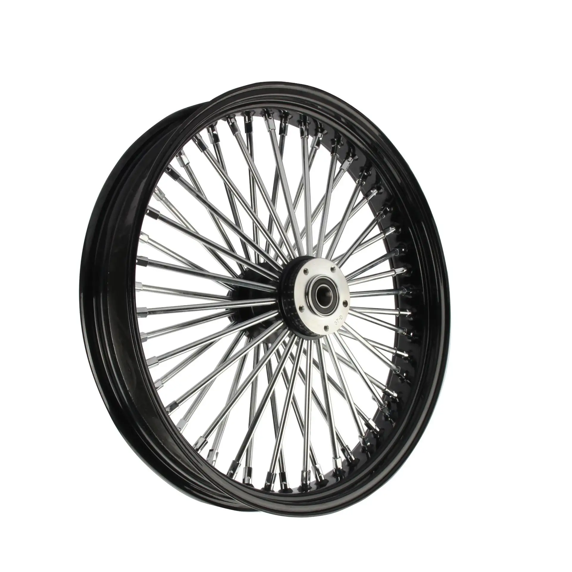Harley Custom 21-inch Spoked Wheel with 48 Thick Spokes Electroplated Spoked Rim suitable for modification of older Harley model