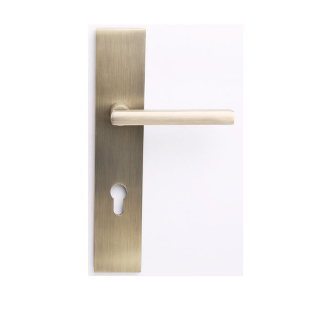 Coffee Middle Quality Aluminum Door Handles 260mm Big Zinc Alloy Plate Outdoor Safety Door Lock