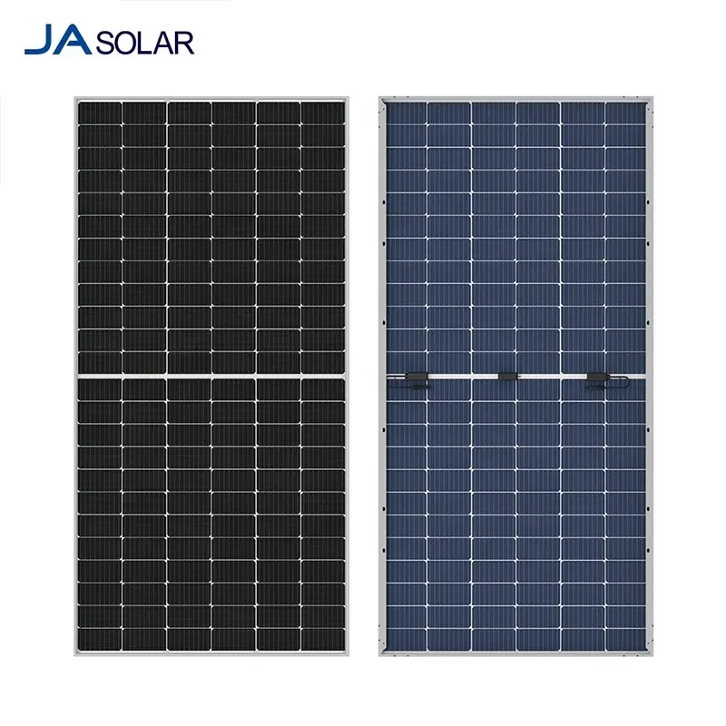 Su misura JA pannello solare 540W 550W 565W MBB bifacciale Mono-cella doppio vetro modulo PV 144 celle domestiche PV pannelli solari