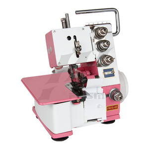 JUKKY/WIKI FN2-4D Mini <span class=keywords><strong>Overlock</strong></span> Household Máquina De Costura QUATRO fio com luz fácil de operar 8,5 kg wight cor rosa e branco