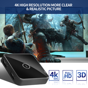 2,0 Interruptor HDMI bidireccional de calidad superior 2x1 4K Mezclador de video con divisores y convertidores de soporte 3D