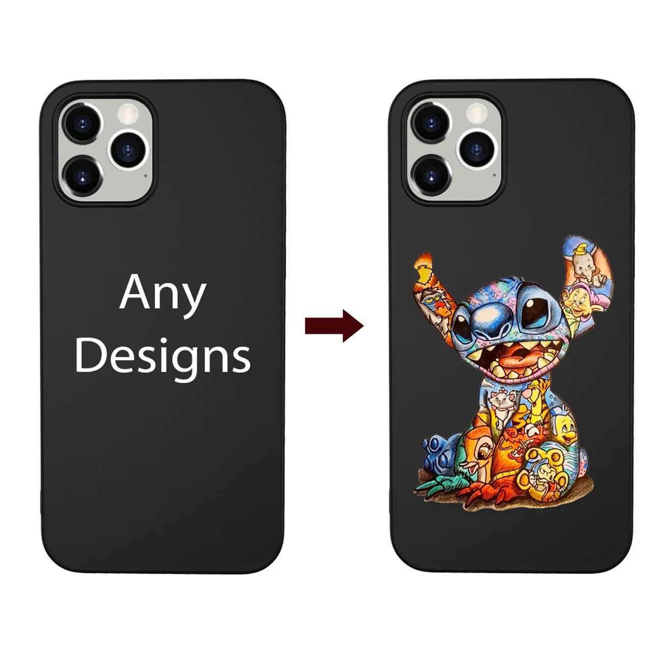 Casing Silikon Cetakan LOGO Desain Kustom untuk iPhone 11 12 13 14 Pro Max Penutup TPU untuk Ponsel Samsung Huawei Xiaomi