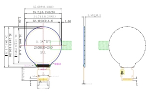 Piccolo modulo Display LCD Full IPS rotondo da 1.28 pollici circolare TFT LCD 240*240 IPS SPI display interfacelcd - Product Image 5