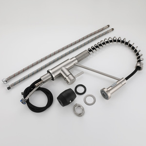 Châu Âu nhà bếp vòi nước kim loại màu xám thép không gỉ Hot & Cold nước Mixer tap kéo bồn rửa vòi thiết kế hiện đại nhà máy bán buôn - Product Image 4