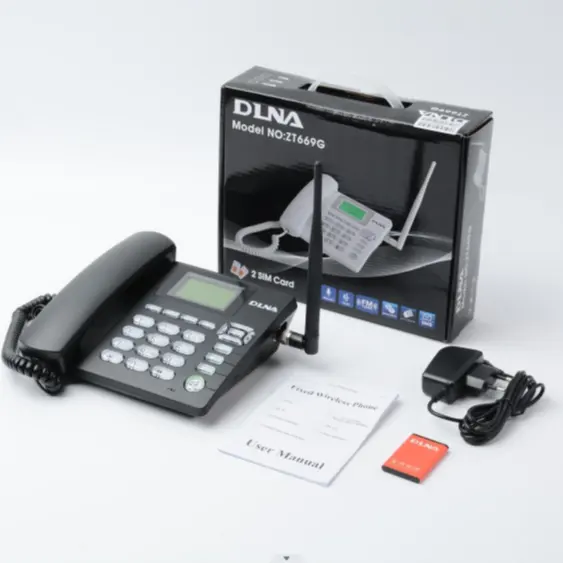 GSM dual sim dual standby Phone GSM FWP DLNA ZT669G TNC Antenna Cordless Phone With Sim card