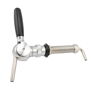 Homebrewベルギービール蛇口ボール型ドラフトビールタップ、長さ100mm G5/8 "シャンク銅クロームメッキフローコントロール - Product Image 4