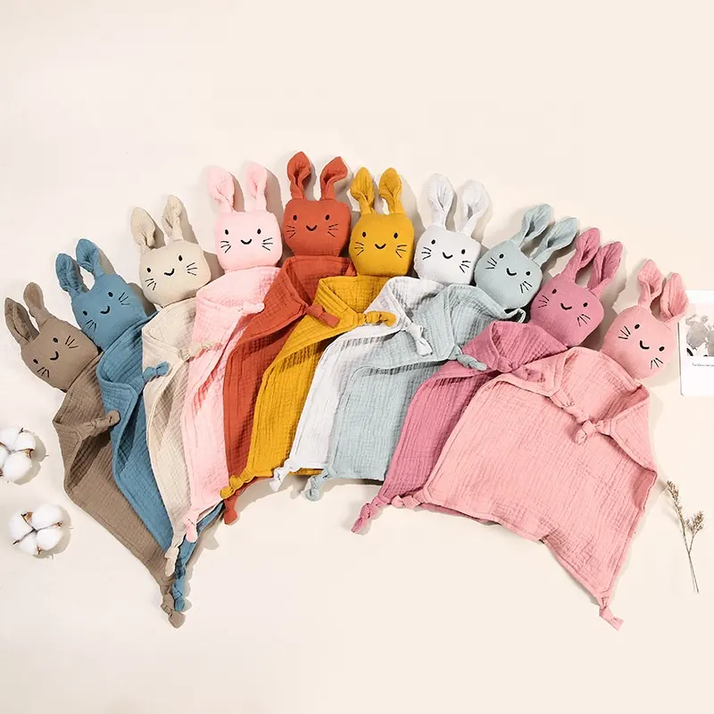 Hot Selling Cute Animal Personal isierte Baby handtücher 100% Baumwolle Schlaf decke Spielzeug Schöne Baby decke