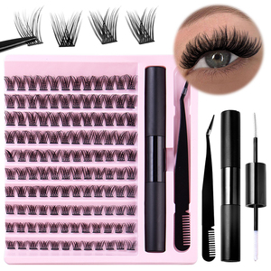 Wholesale Fluffy 4 in 1 Mixed Sizes 8-16mm Extensions Cluster Lash Customizable Diy Superfine <strong>30d</strong> 480 <strong>Kit</strong> With Private Labeling