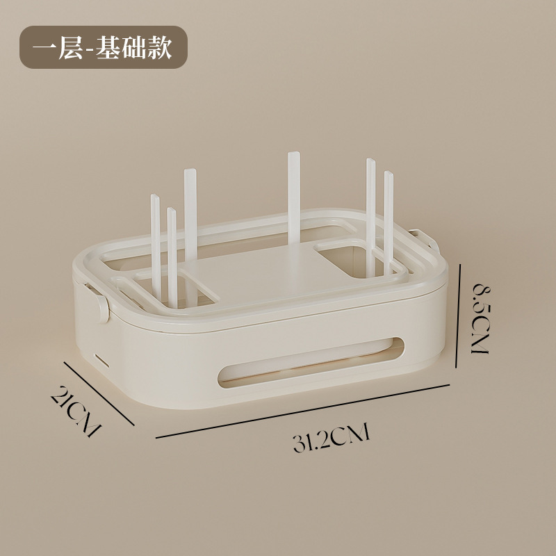 Router storage box (English style, single layer)