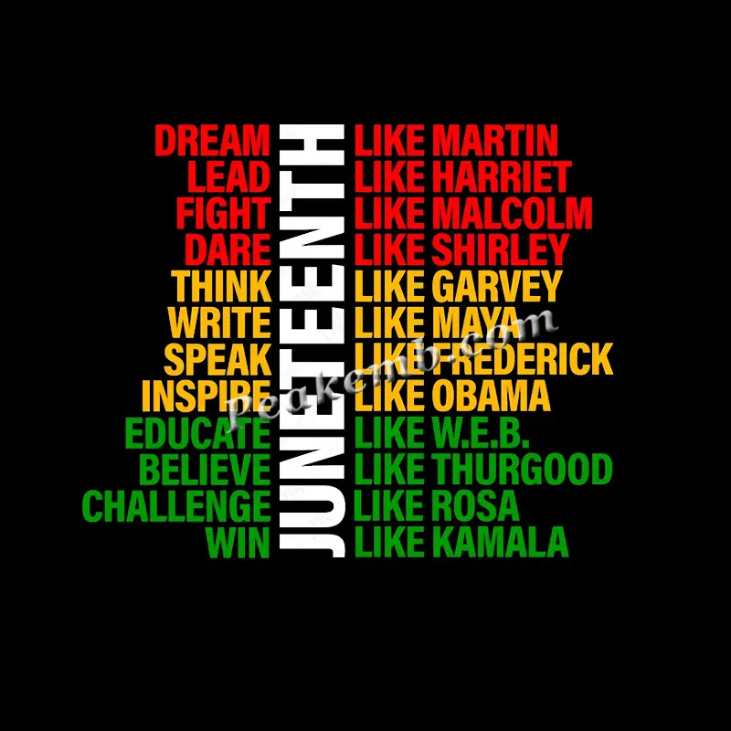 Juneteenth Dream Like Leaders Heat Transfer Designs Printing Dream Like Martin Juneteenth Day Vinyl Sticker Transfer