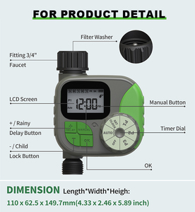 Timer di irrigazione automatico del regolatore di irrigazione del regolatore di acqua di alta qualità - Product Image 3