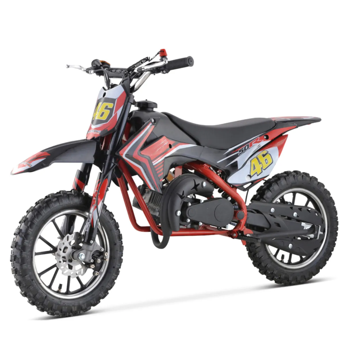 Mini motocicleta gás para crianças de 10 polegadas 49cc, dirt bike para venda barata
