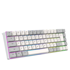 PCTENK K701 Teclado de Membrana de 68 Teclas con Cable Tipo C Usb OEM RGB 60%, Miniteclado Personalizado para Juegos, Disponible