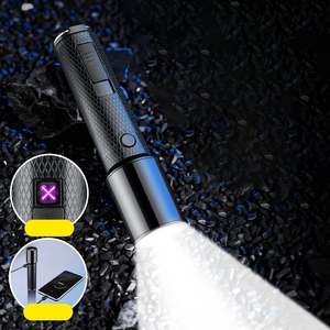 KY Outdoor Flashlight Lighter Power Bank Type-C Chargeable Windproof Mini Electric <strong>Arc</strong> Lighter for Cigarette