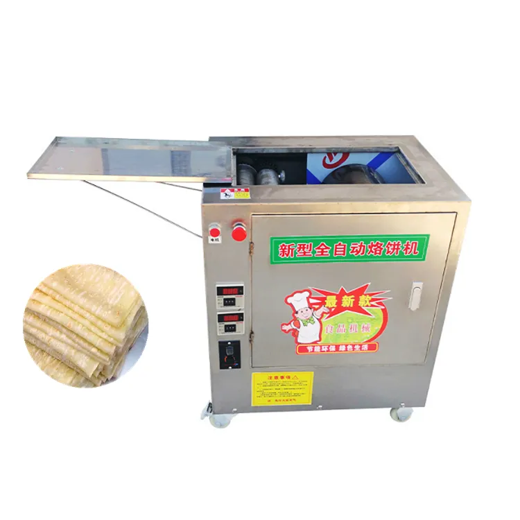 Roestvrijstalen Elektrische Gas Rechthoek Platte Brood Maken Machine Roti Chapti Pers Kookmachine