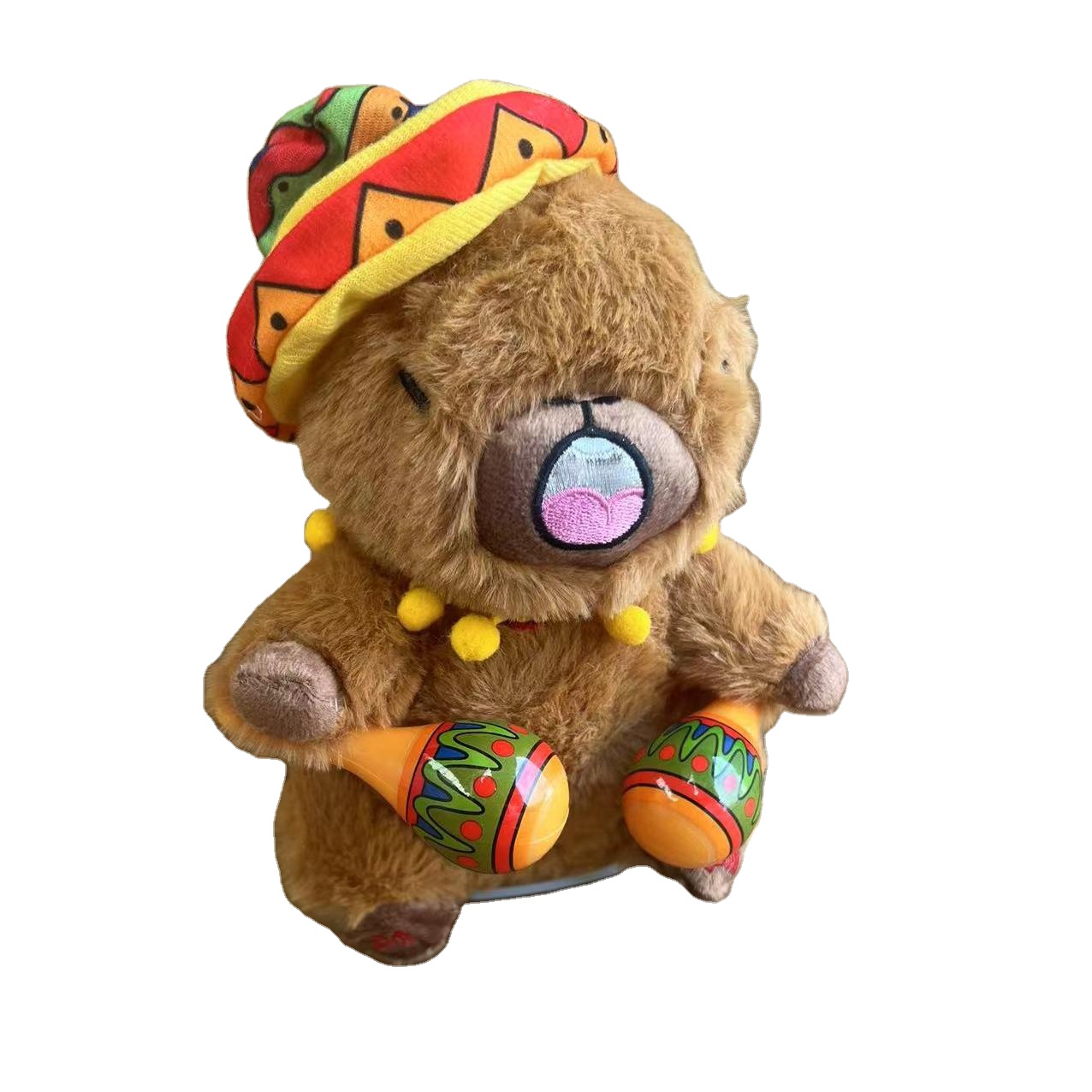 Bumo <strong>Toys</strong> Cross border new electric Capibala doll singing recording learning to speak plush <strong>toy</strong> male birthday gift - Product Image 1