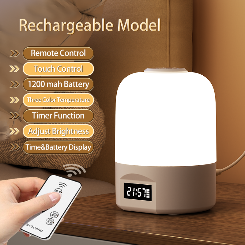 รีโมทคอนโทรลสีขาว + แสดงระดับแบตเตอรี่นาฬิกา