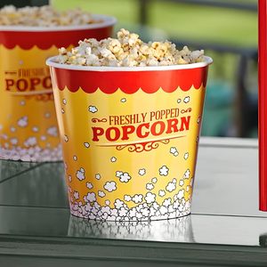 家庭用映画館の夜、映画館、コンセッションのためのポップコーン容器浴槽170オンス義務使い捨て