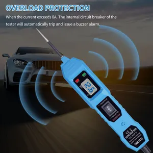 Probador de circuito, probador de circuito eléctrico automotriz con luz LED de pantalla de voltaje, Kit de sonda de circuito de alimentación de coche para 3,5-36V CC - Product Image 5