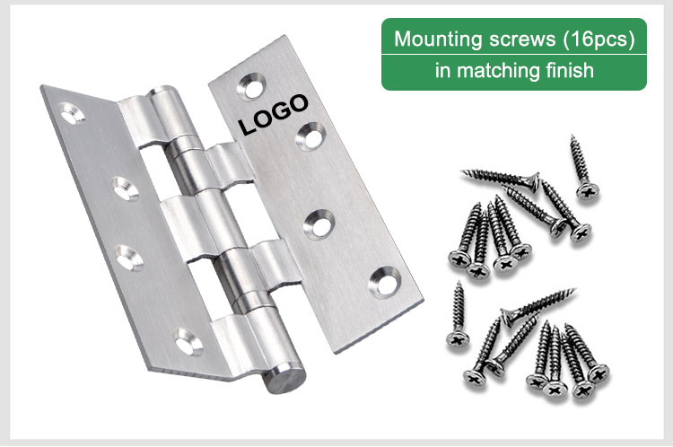 Doorplus Wooden Door Fixed Pin Ball Bearing Brush Aluminium Hinge Door Stainless Closet Door Hinges