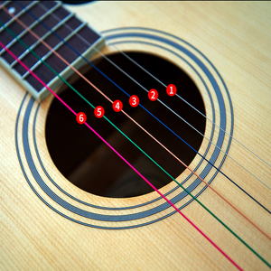 Paisen字符串Guitarra科德Guitare设计者不锈钢单涂层彩色Acustic吉他字符串散装