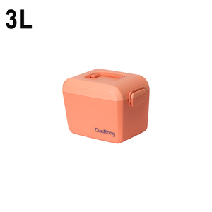 กล่องเก็บของพลาสติกใช้ได้จริงสี3L-5L-15L วางซ้อนกันได้พร้อมที่จับสลักฝาล้อสำหรับใช้ในรถยนต์และอาหาร - Product Image 1