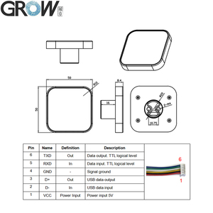 GROW GM811 Series <strong>Qr</strong> <strong>Code</strong> Bar <strong>Code</strong> Scanner Module <strong>Reader</strong> USB/UART Interface DC5V for Supermarket Parking Lot Windows <strong>Arduino</strong>