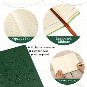 A5 Softcover College Ruled Leather Elegant Writing Custom LOGO <strong>Notebook</strong> For <strong>Notes</strong> And Journaling - Product Image 3