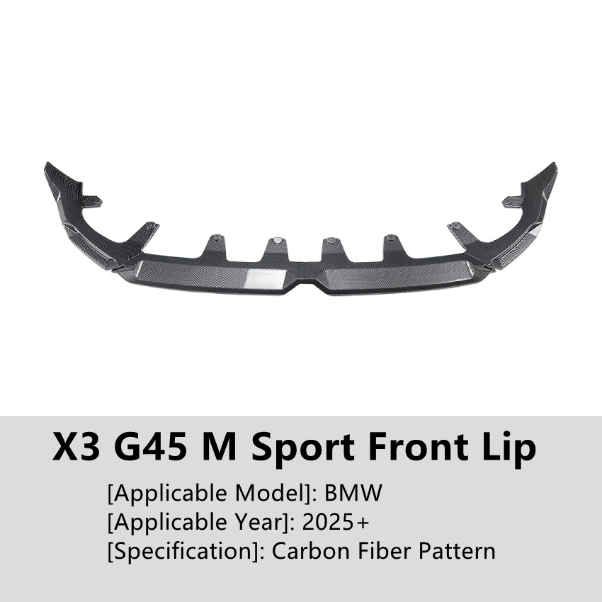 Patrón de labio frontal de fibra de carbono.