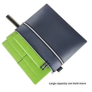 A4 Vải tập tin Túi hai lớp họp tài liệu tổ chức không thấm nước dày dây kéo thư mục cho vật tư văn phòng - Product Image 4