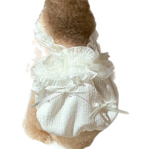 Joysing 2025夏用ペット服通気性猫ストラップベストTシャツトップ小型犬用小型犬用プリンセスデザイン - Product Image 1