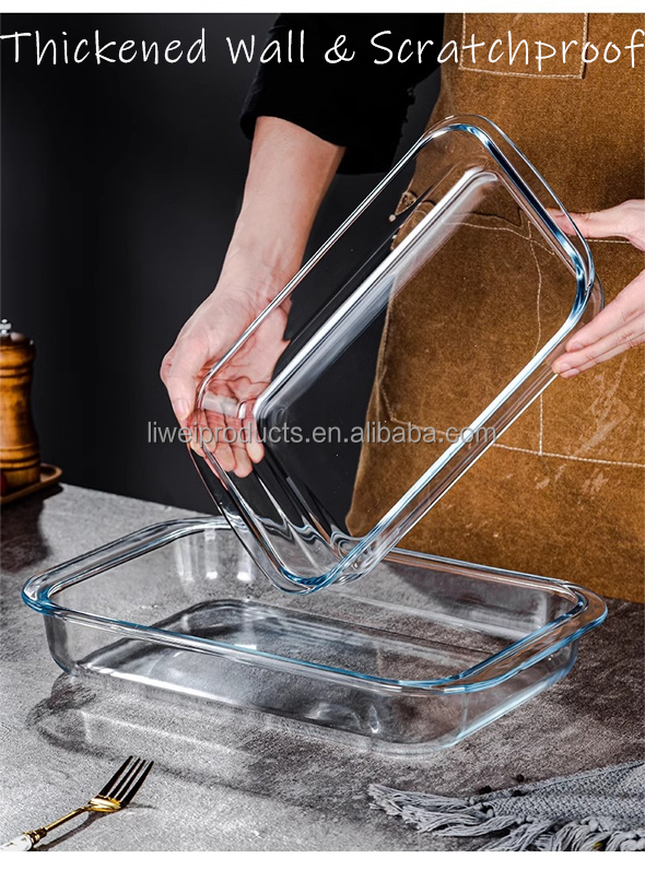3L rectangulaire transparent 393*236*52mm