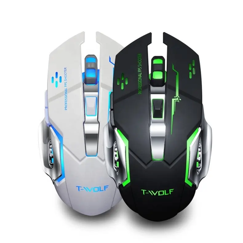 2022 Baru Q13 Mouse Gaming Nirkabel 2.4GHz Baterai Tanam 2400DPI Aksesori Komputer E-sport Isi Ulang Mouse Permainan