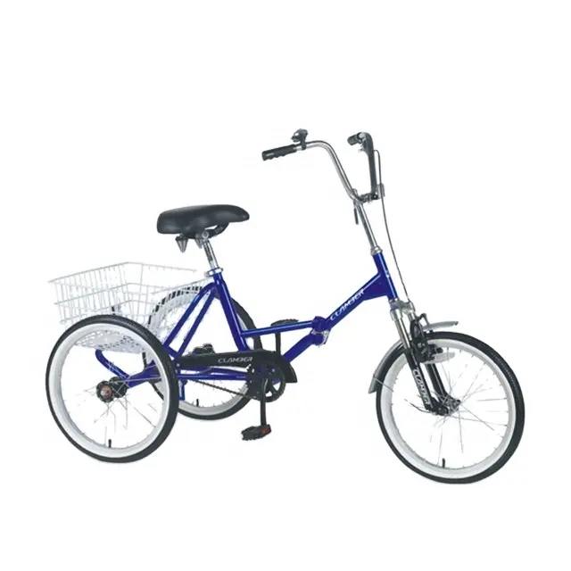 GW7016 20" adult folding bike tricycle/3 wheel tricycle for elder