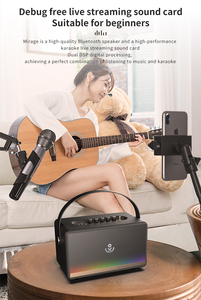 El altavoz de karaoke portátil Xdobo Mirage con función BT se puede conectar a una tarjeta USB TF y tiene puertos de entrada y salida de audio - Product Image 2