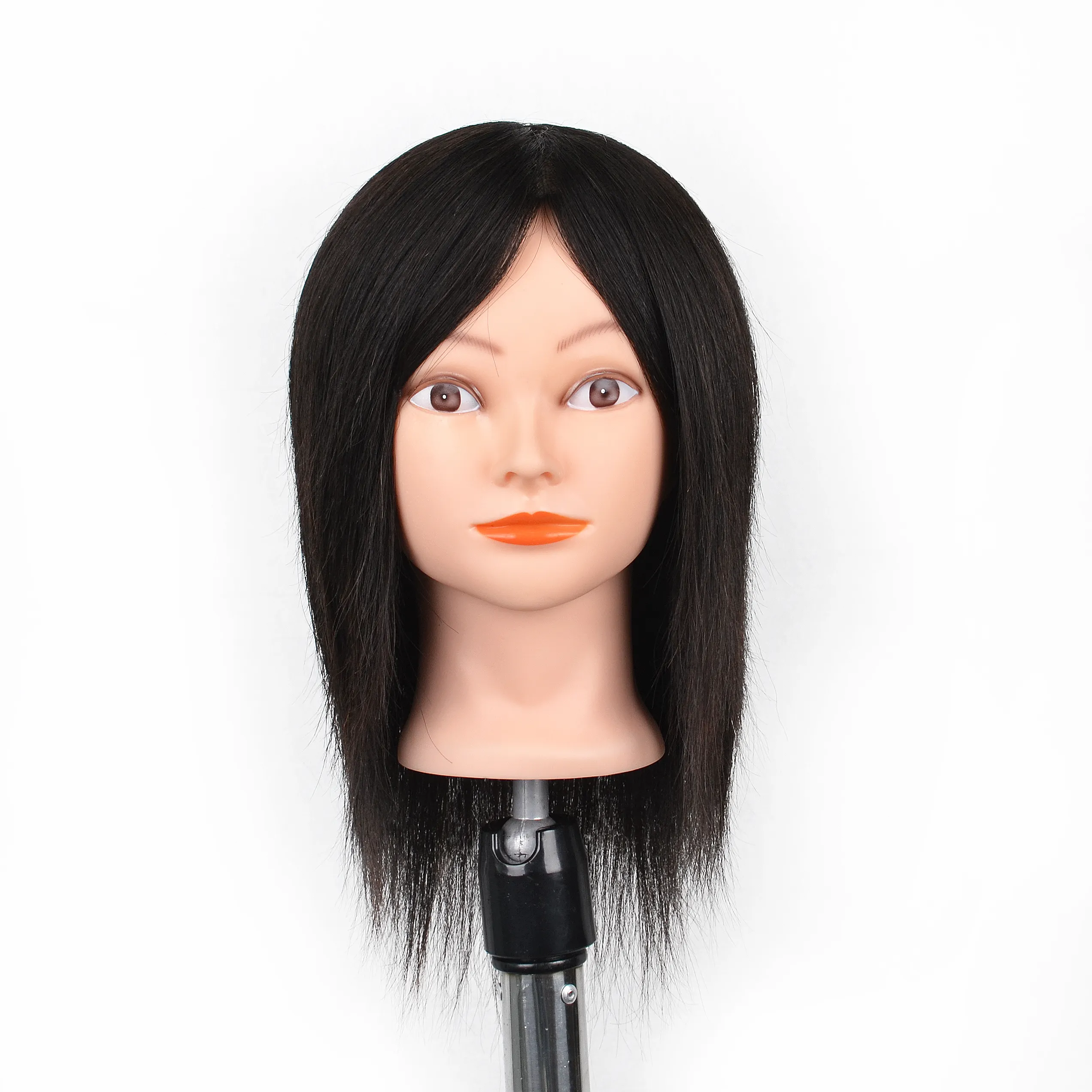 Fabrieksprijs 10 12Inch Kappers Training Hoofd 100% Mensenhaar Mannequin Hoofd Met Haar Voor Acadamy School