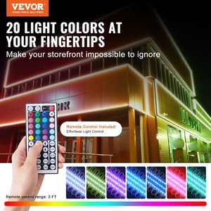 DB VEVOR RGB LEDストアフロントライト200PCS 103ft 5050 SMD 3-LEDモジュールDC 12Vリモートコントロールウィンドウライト5W電源 - Product Image 2