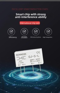 Relé de Estado Sólido Miniatura SENNDIK de Alta Performance com Controle DC de 4 Pinos GJ-5FA-L, Confiável, 12-24V - Product Image 3