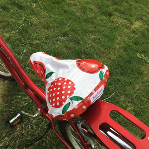 Cubierta impermeable personalizada para SILLÍN de bicicleta, protección contra la lluvia, manzana roja y lunares - Product Image 6