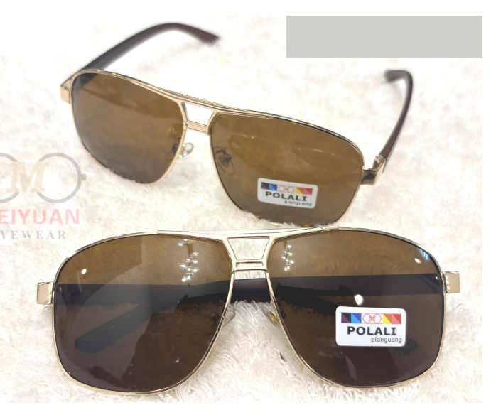 Lentes amarillas con montura dorada