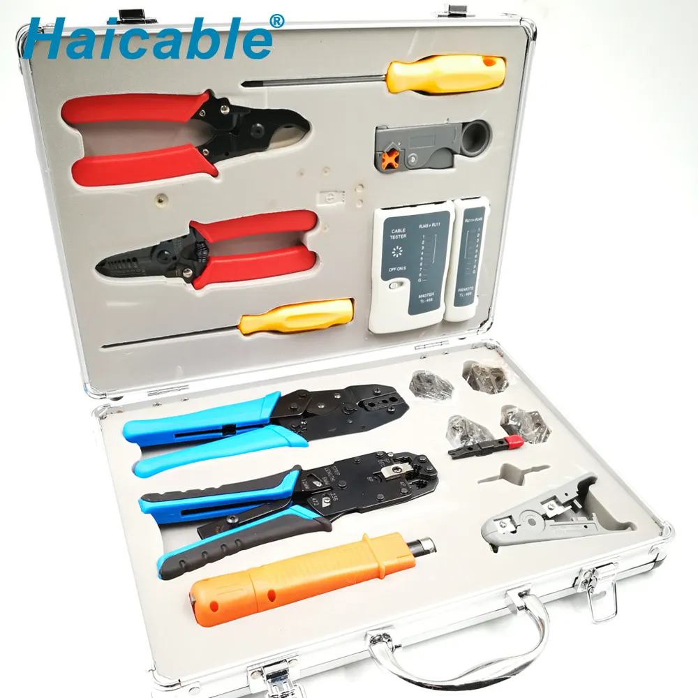 HT-K4015 Portable Trousse D'outils Réseau Testeur De Câble de Sertissage de Câble De Coupe Outils Réseau