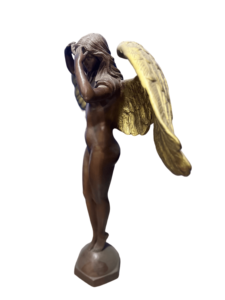 Yaşam boyutu bronz pirinç çıplak kanatlı kadın melek heykeli bahçe dekor ev mobilyası - Product Image 3