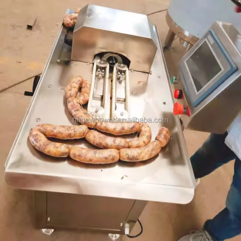 Salsiccia industriale Salame Chorizo clistere stuffer linker annodatore macchina automatica salsiccia linker legatrice