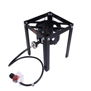 High Quality 37000 BTU Square High Pressure Propane <strong>Gas</strong> Cooktops Wok Cooker for Camp Outdoor BBQ Grill Cookware Set