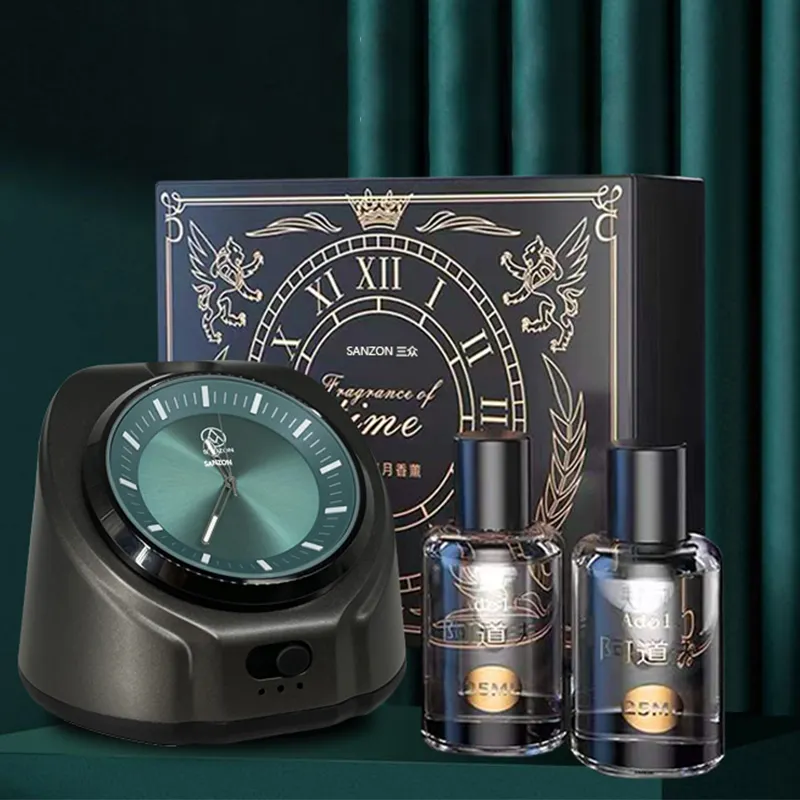 Nieuw Product Smart Home Apparaten Luxe Cadeau Geur Luchtverfrisser Spray Auto Diffuser Groothandel Auto Horloge Geurverspreider