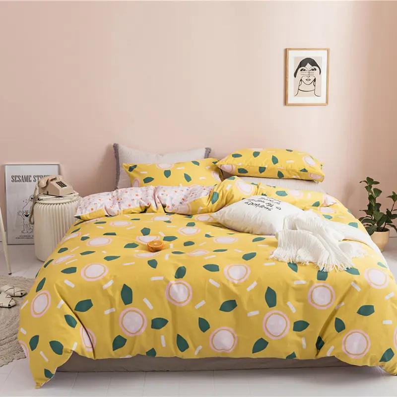 Fabricants Personnalisé Sabanas Ensemble De Draps 100% Coton Imprimé Literie Couette