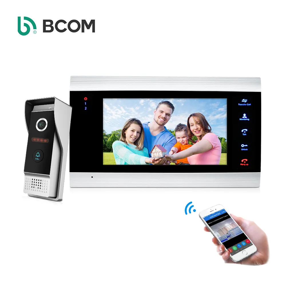 Bcomtech New arrival high resolution video wifi video door phone intercom system
